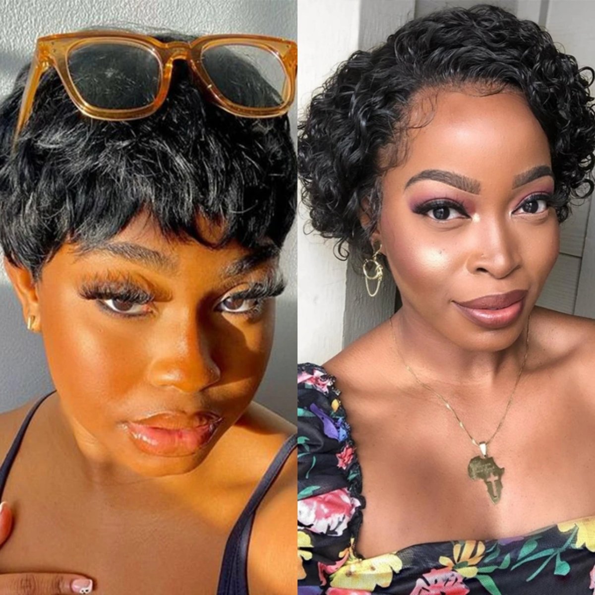 Buy 1 Get 1 Free︱Combo No.5 Razor Cut Wig And Curly Lace Front Pixie Cut Wig - Superlovehair